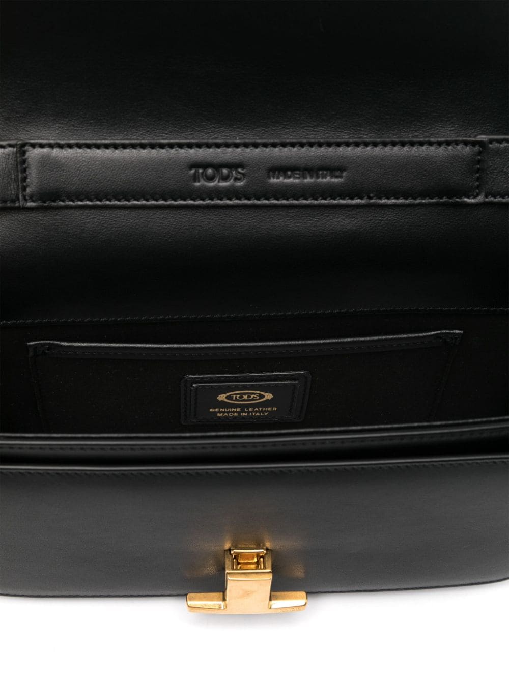 Tod's Women's Black Leather Foldover Bag image 3