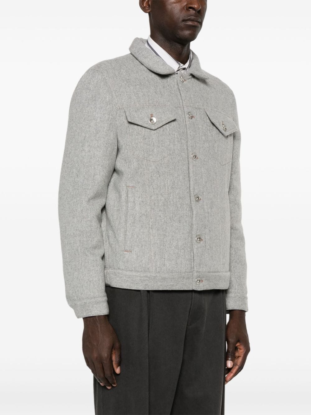 Brunello Cucinelli Coats Light Grey image 2