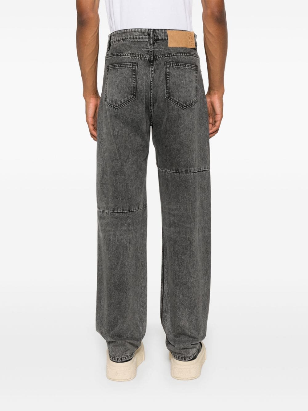 MM6 Maison Margiela Black Stonewashed Panelled Jeans image 1