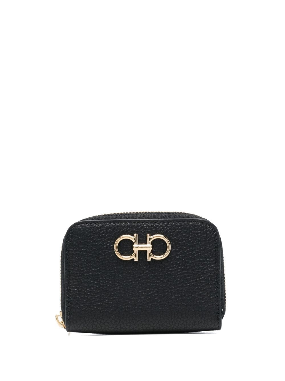 Salvatore Ferragamo Black Calf Leather Wallet image 0