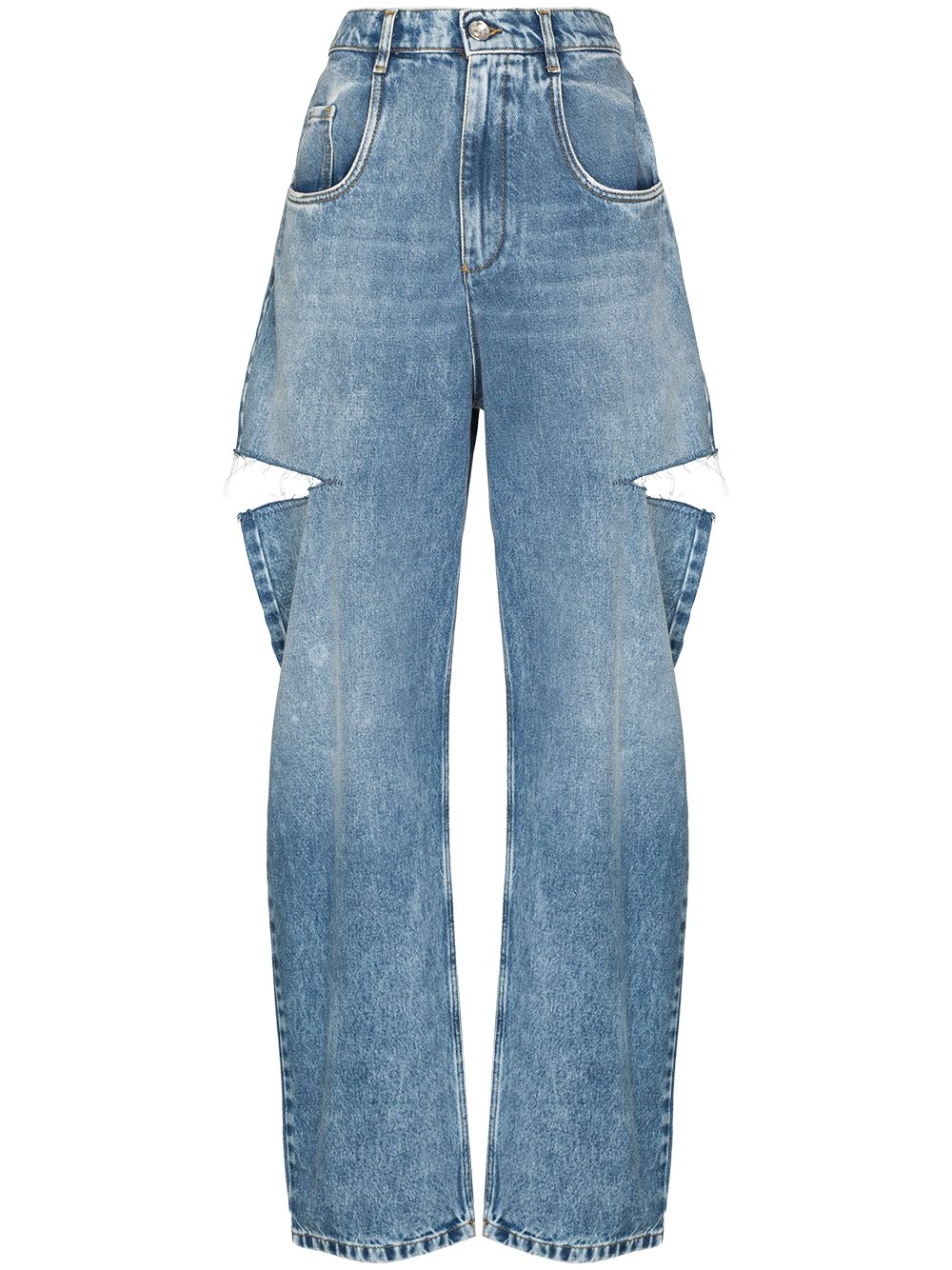 Maison Margiela Clear Blue High-Waist Straight Leg Jeans image 0