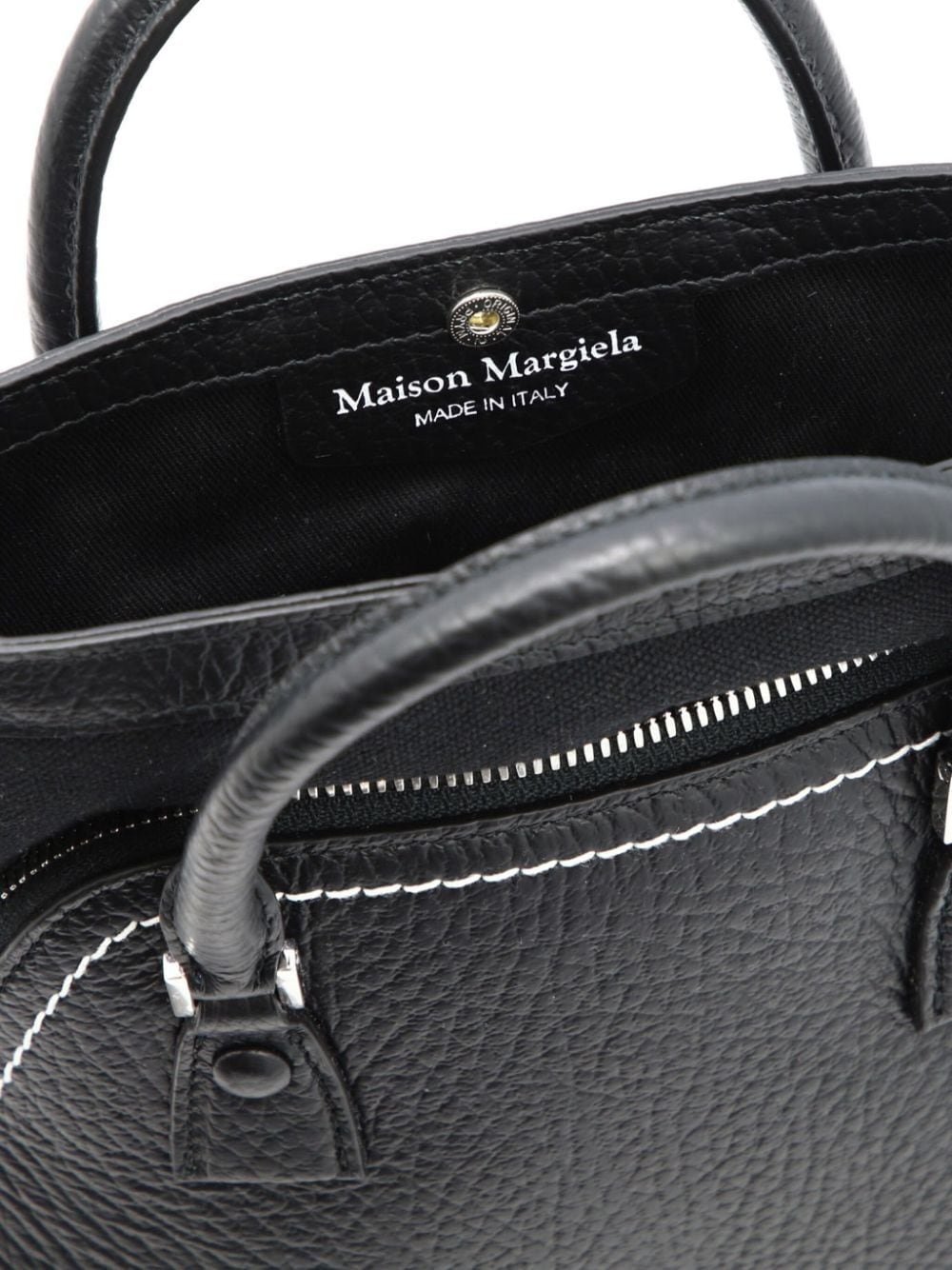 Maison Margiela 5AC Mini Tote Bag - Black Calf Leather image 6