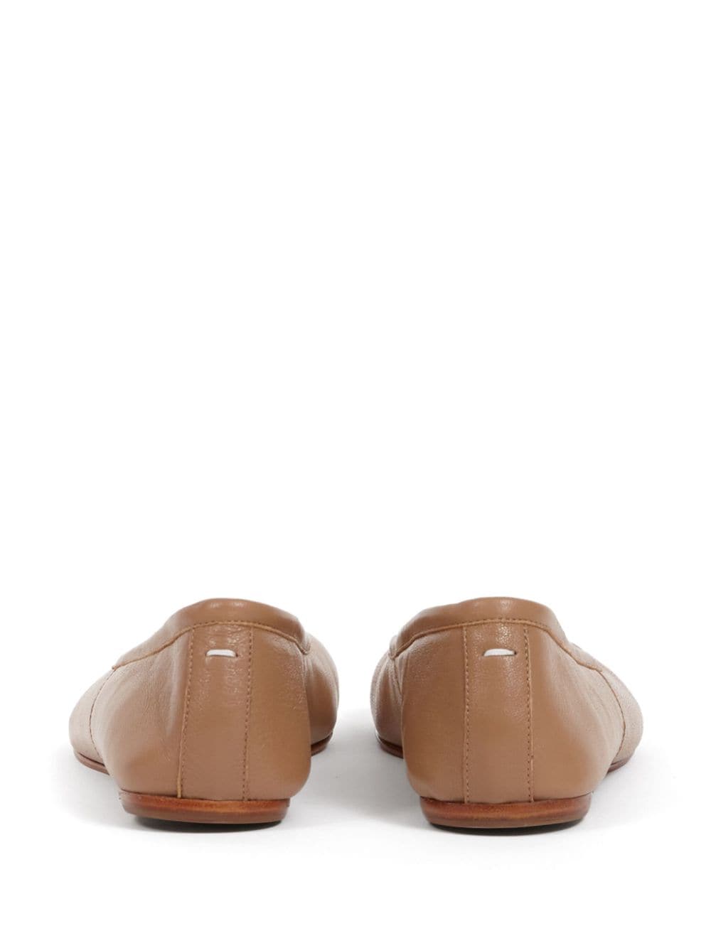 Maison Margiela Tabi Flat Shoes in Beige Lambskin image 1