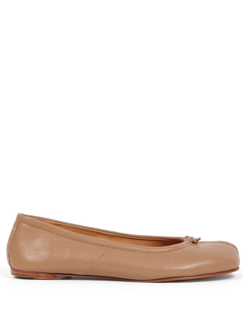 Maison Margiela Tabi Flat Shoes in Beige Lambskin image 0