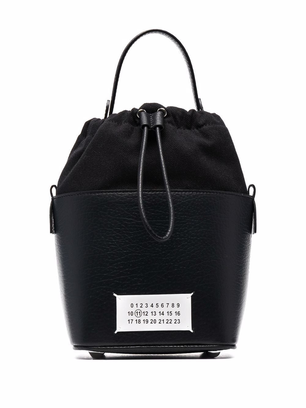 Maison Margiela Layered Grained Leather Shoulder Bag - Black image 4