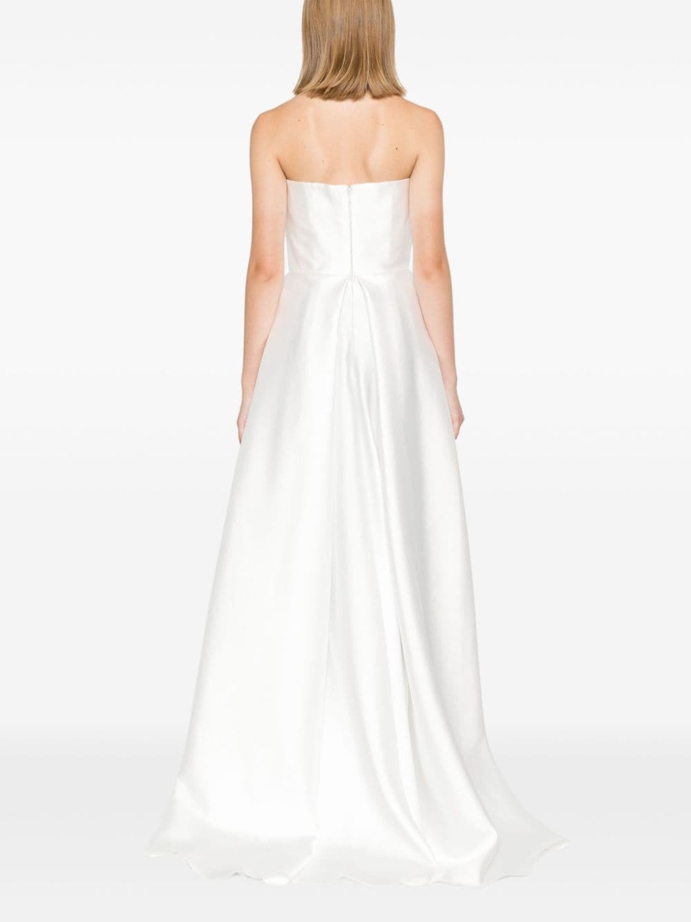 Solace London White Maxi Dress: Strapless, Fitted, and Elegant image 1