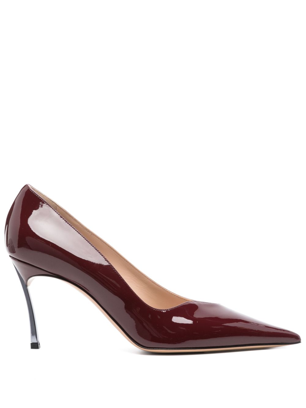 Casadei Pointed Toe Stiletto Heel Pumps - Bordeaux image 0