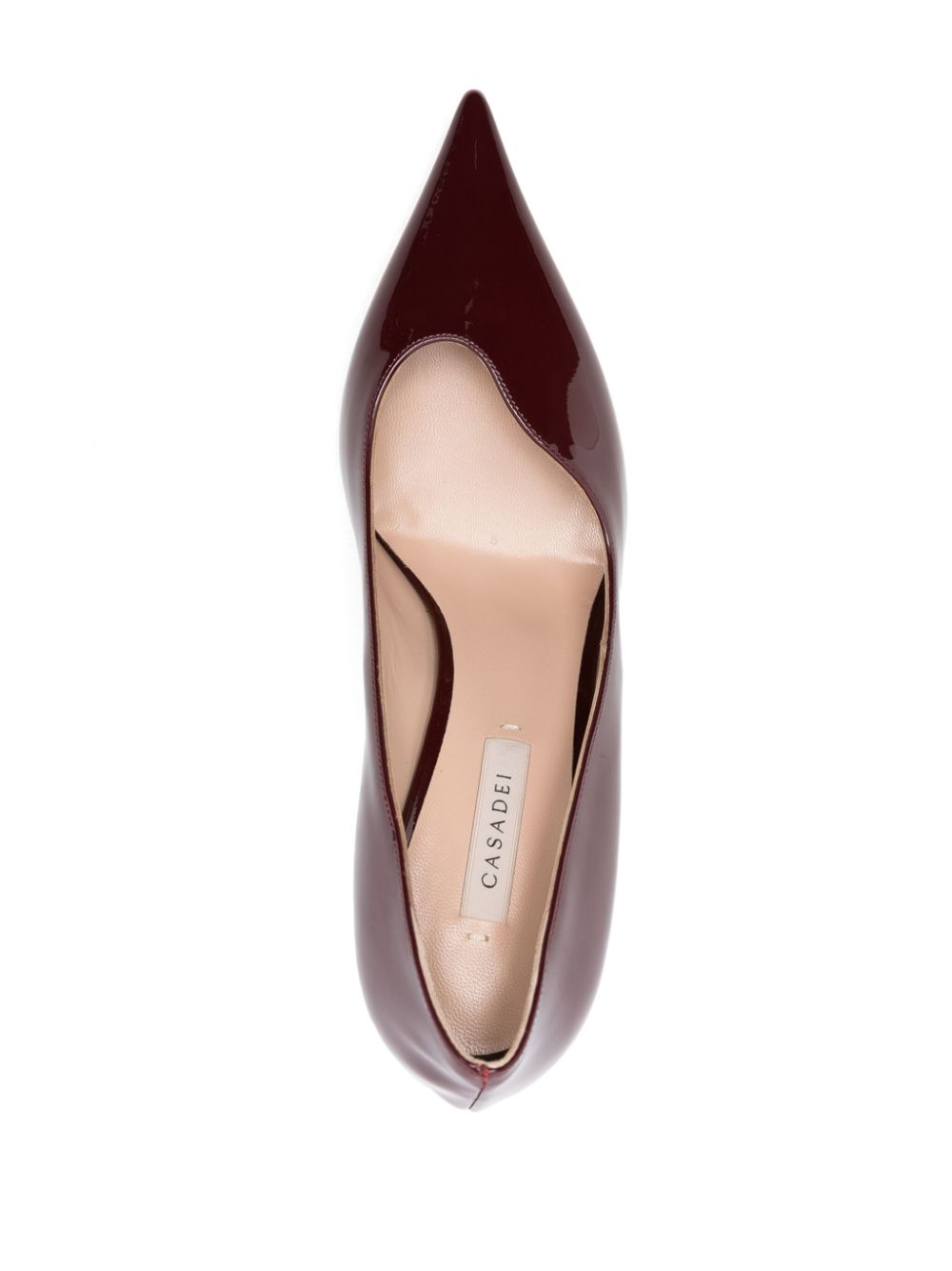 Casadei Pointed Toe Stiletto Heel Pumps - Bordeaux image 3