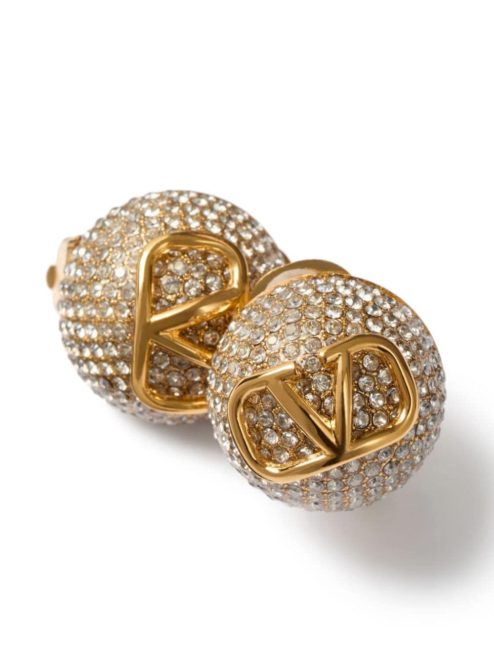 Valentino Garavani Bijoux: Golden VLogo Signature Earrings image 3