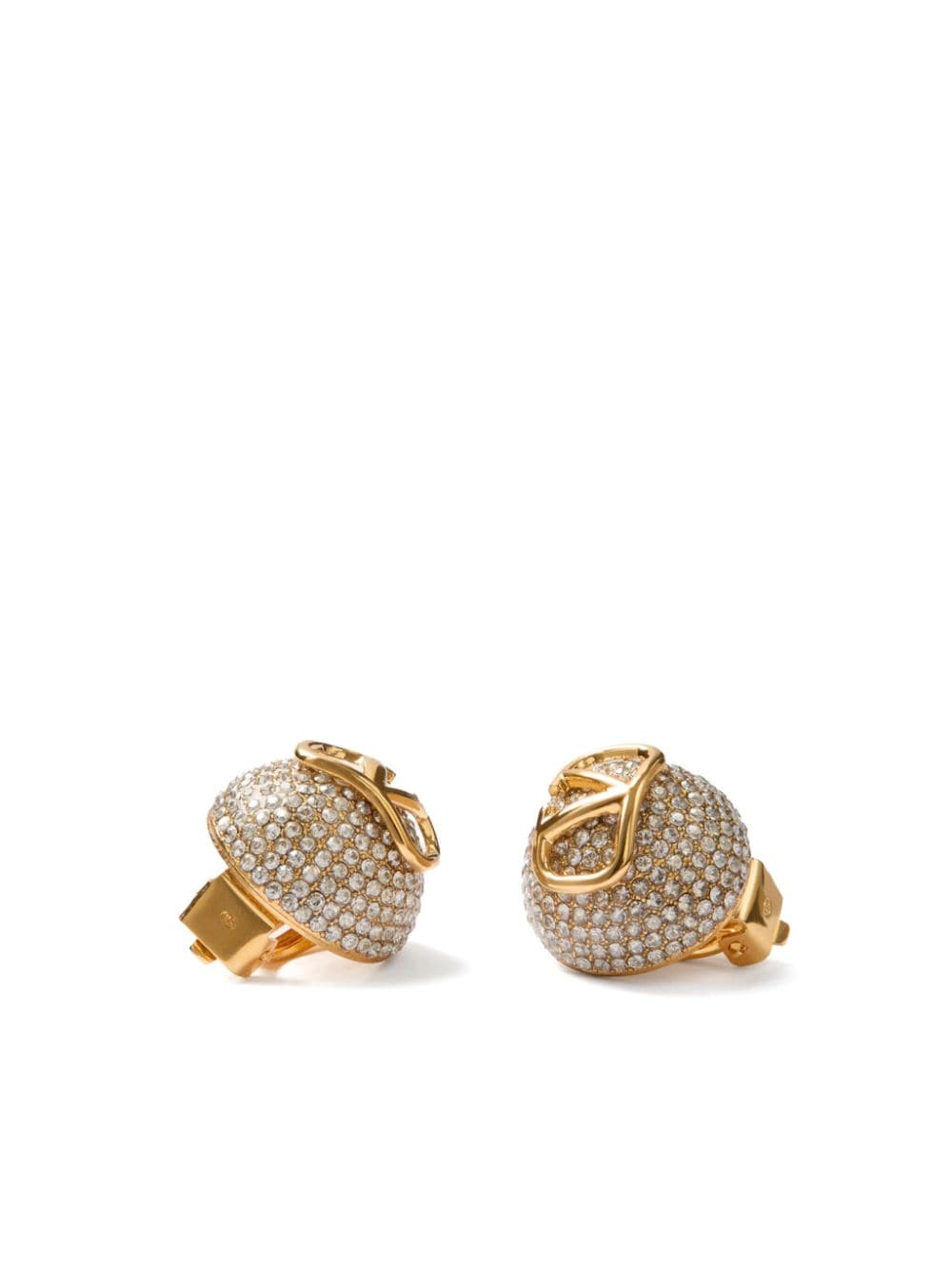 Valentino Garavani Bijoux: Golden VLogo Signature Earrings image 4