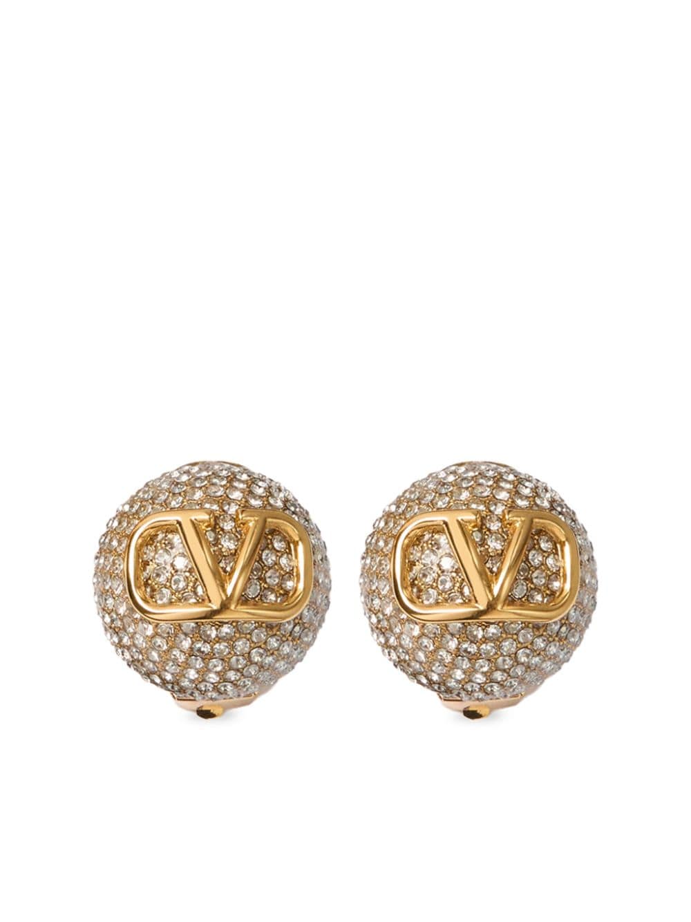 Valentino Garavani Bijoux: Golden VLogo Signature Earrings image 0