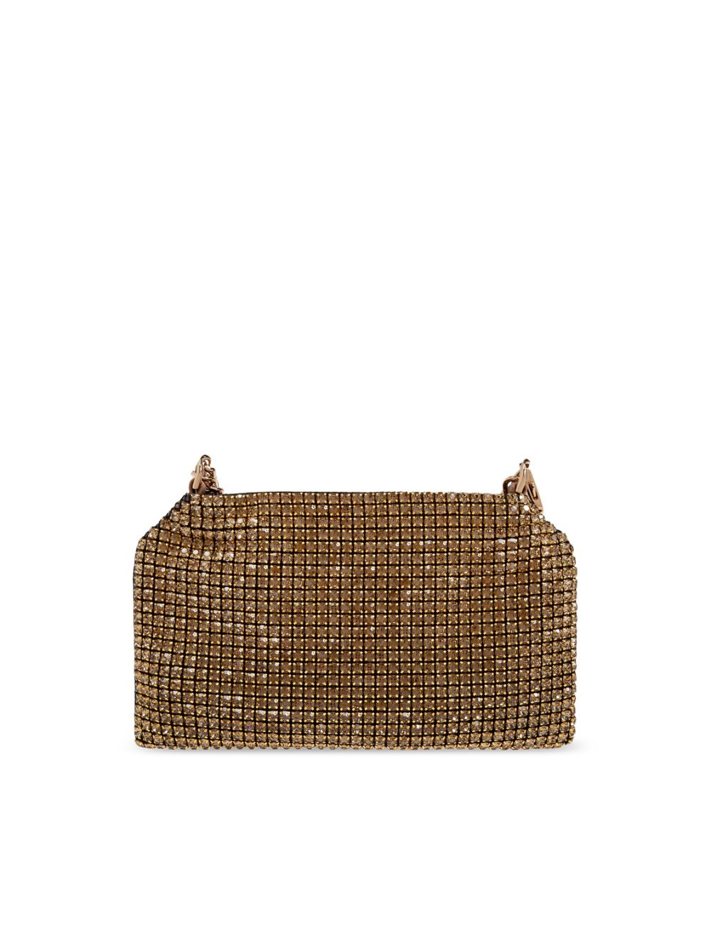 Stella McCartney Brown Crystal Embellishment Logo Charm Bag image 1