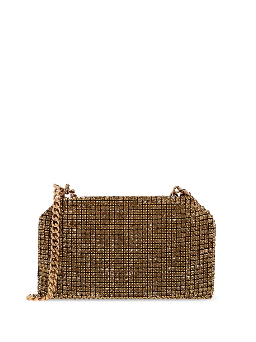 Stella McCartney Brown Crystal Embellishment Logo Charm Bag image 0