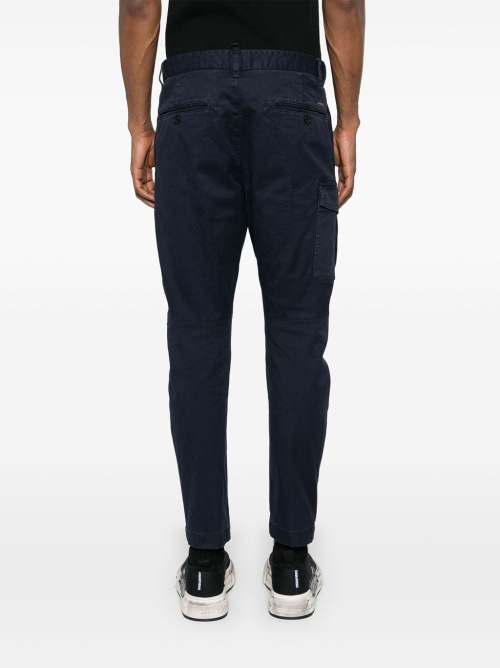 DSquared2 Men's Blue Cotton Twill Trousers image 4