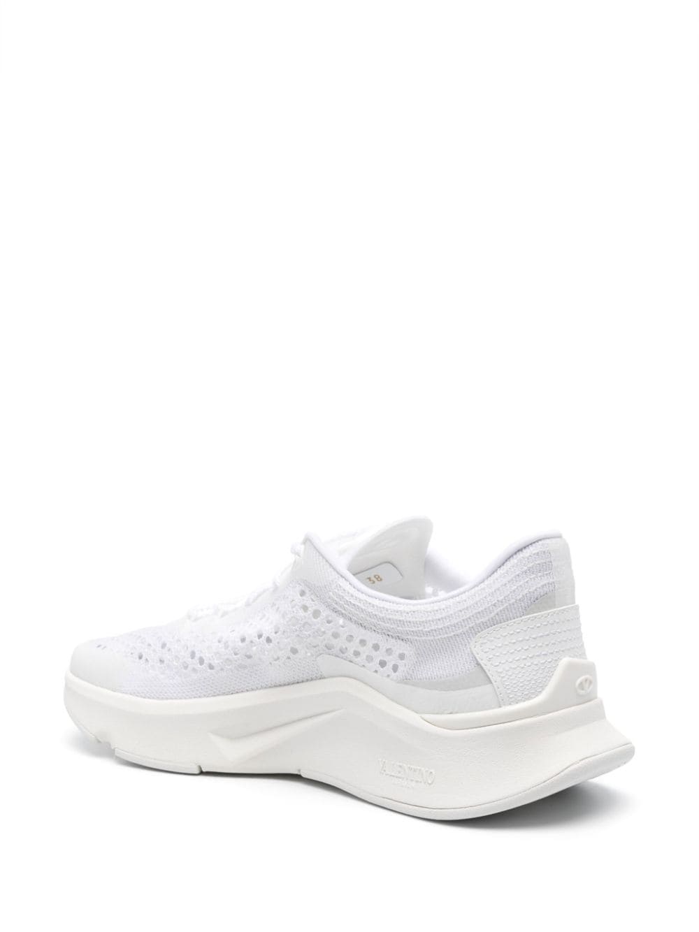 Valentino Garavani White Mesh Panel Sneakers image 1