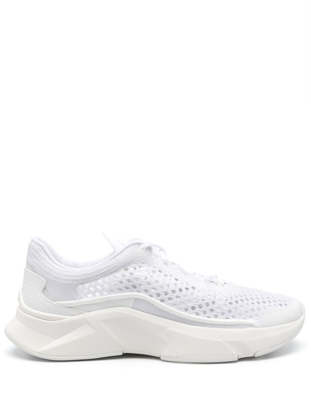 Valentino Garavani White Mesh Panel Sneakers image 0