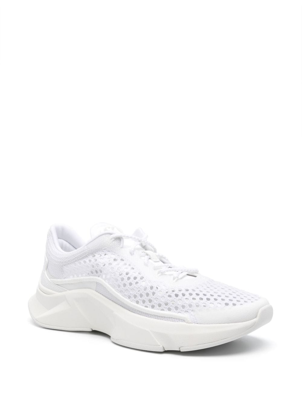 Valentino Garavani White Mesh Panel Sneakers image 2