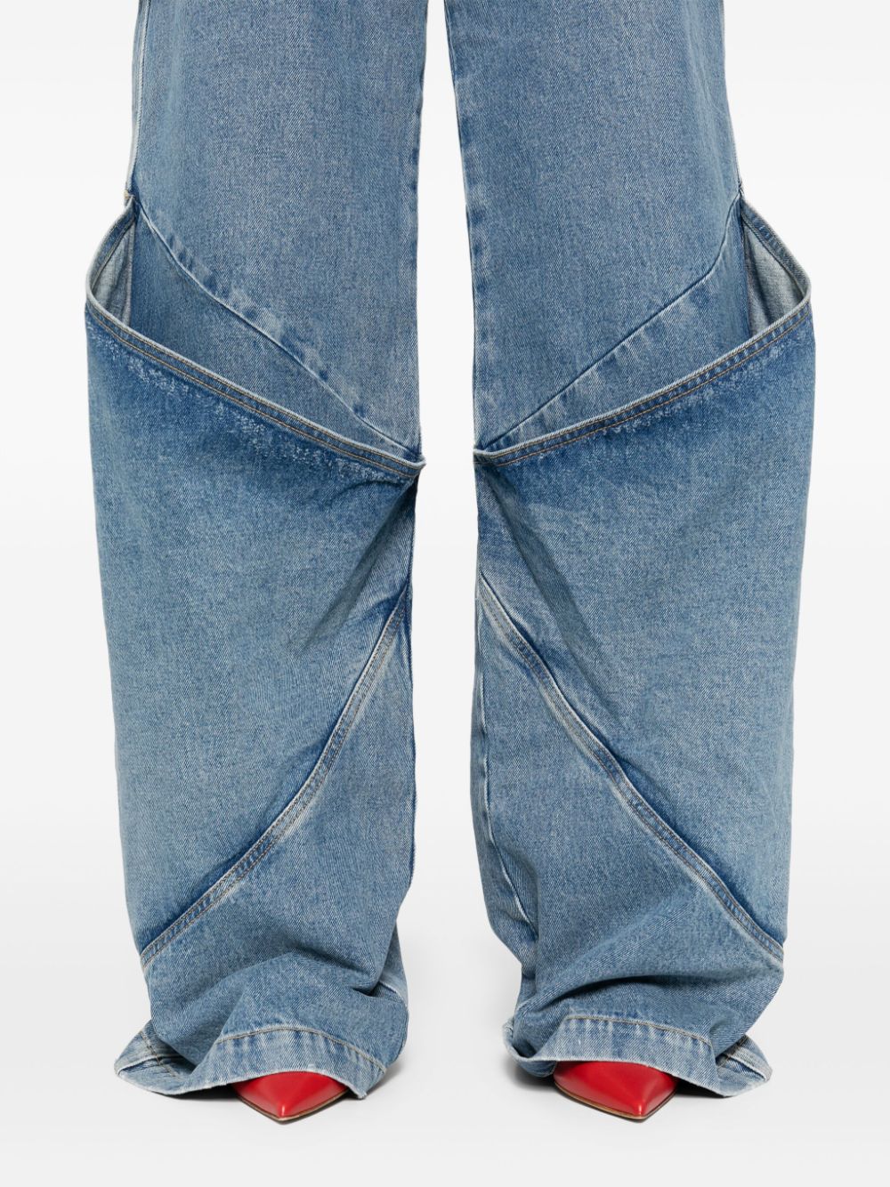 Attico Wide Leg Jeans in Clear Blue image 1