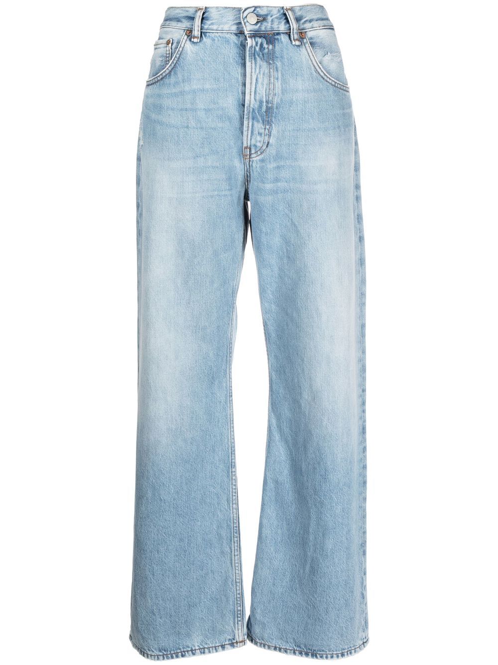 Acne Studios Clear Blue Organic Cotton Wide Leg Jeans image 0