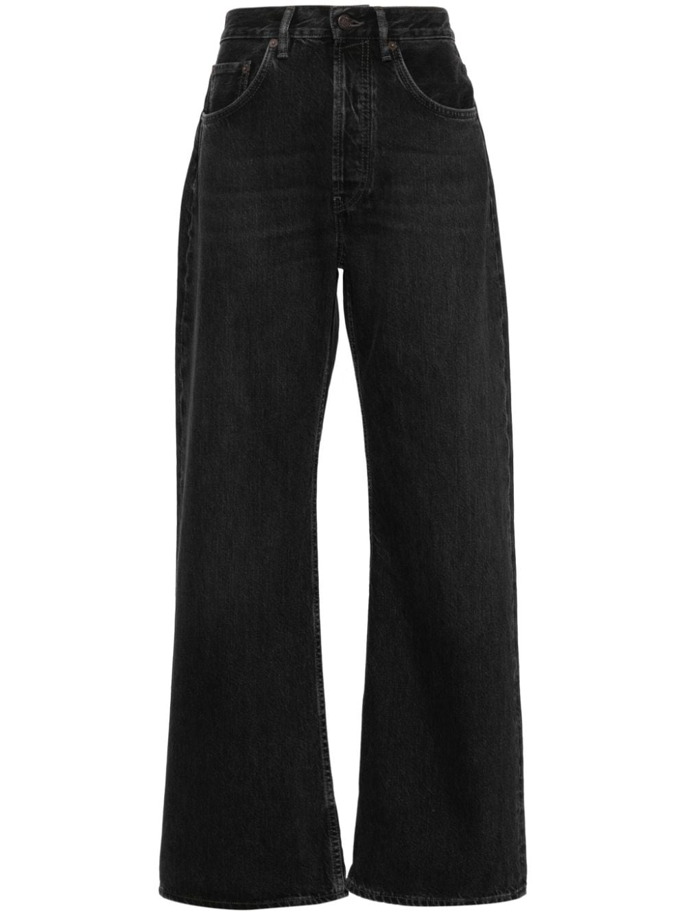 Acne Studios Black High-Rise Loose Fit Jeans image 0