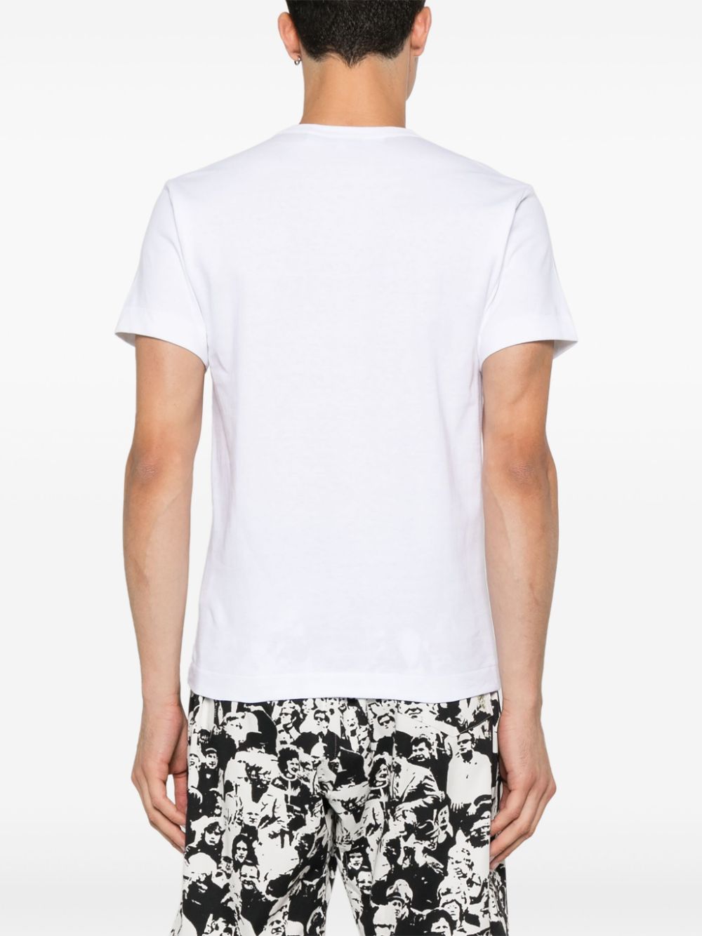 Comme des Garçons Play White Triple Hearts T-Shirt image 4