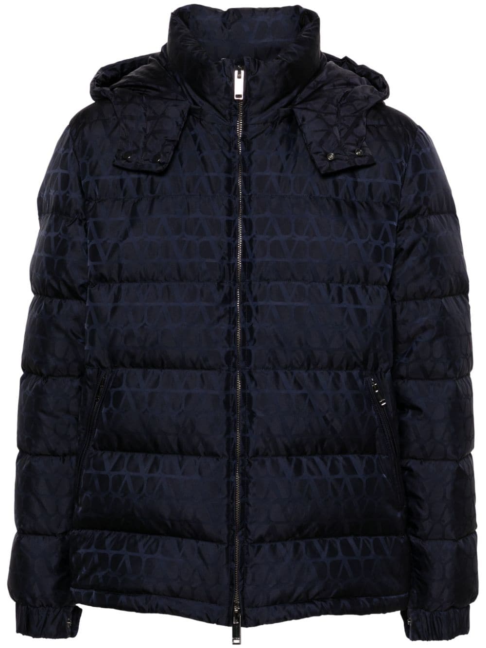 Valentino Garavani Toile Iconographe Quilted Down Coat - Blue image 0