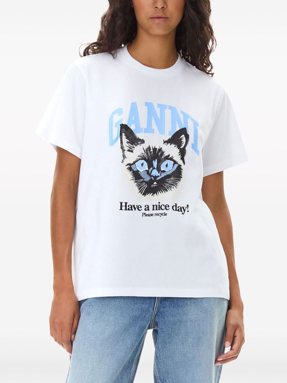 GANNI T-shirts and Polos White image 2