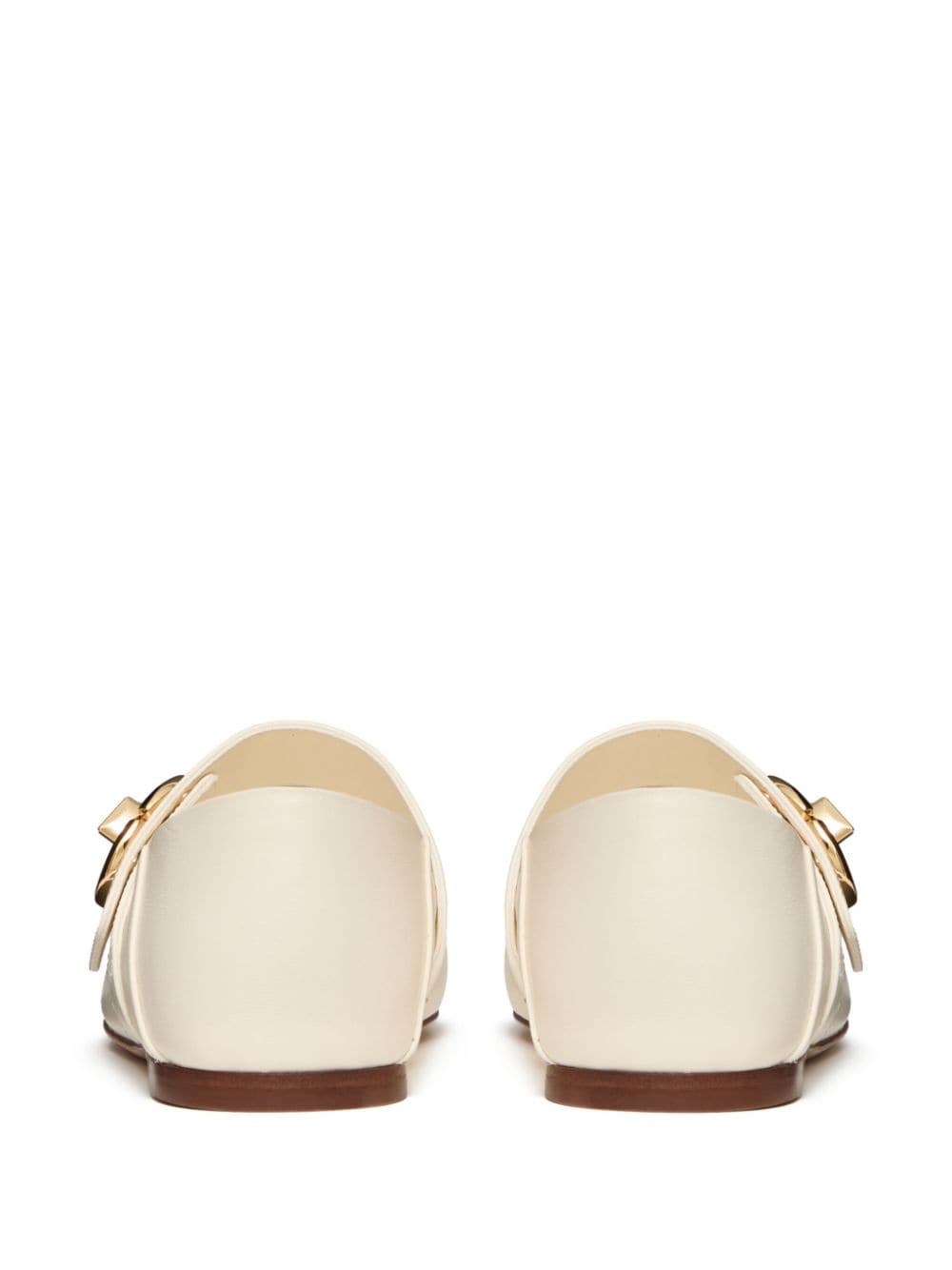 Valentino Garavani Women's White VLogo Signature Flat Shoes image 3