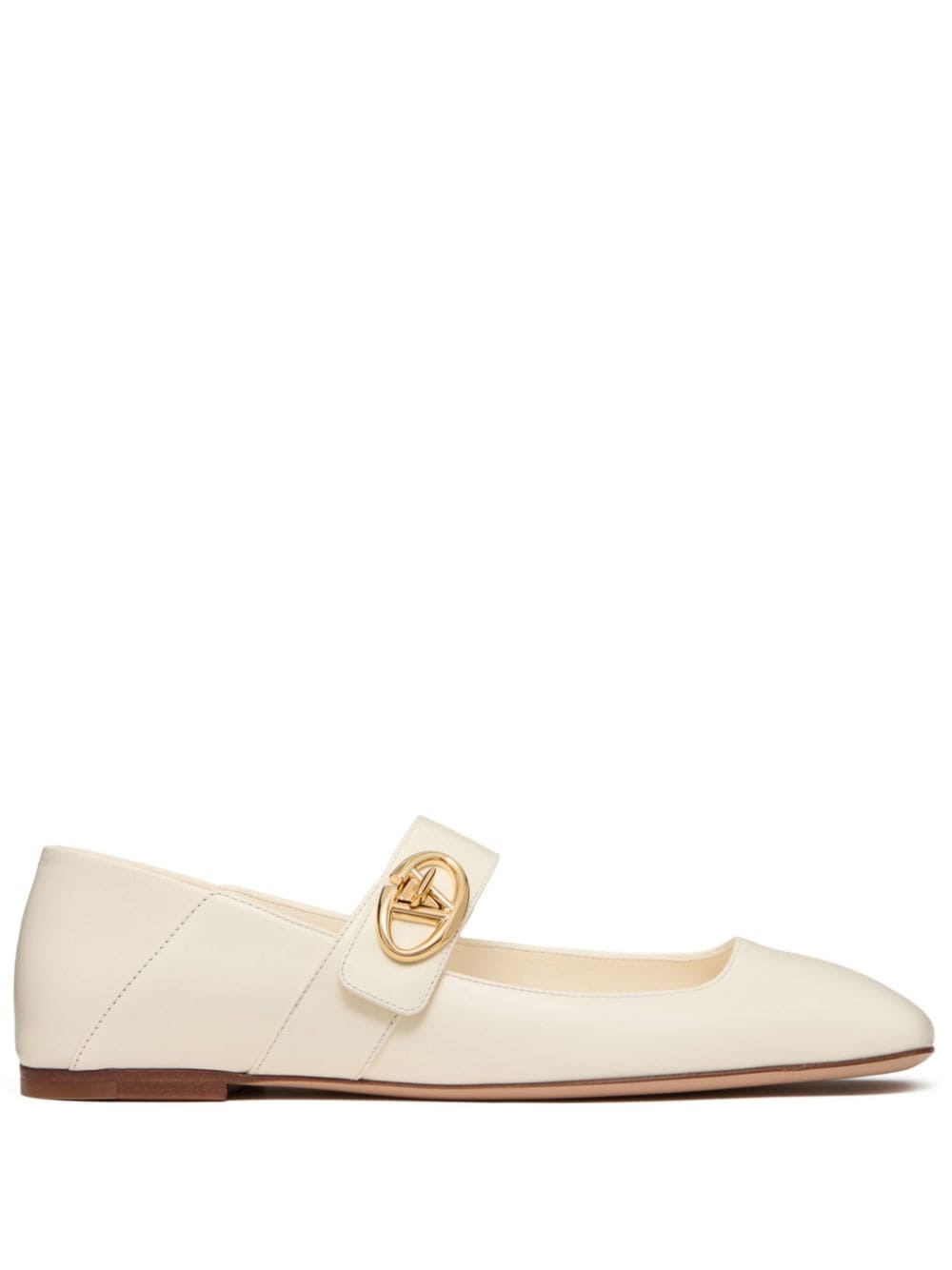 Valentino Garavani Women's White VLogo Signature Flat Shoes image 0