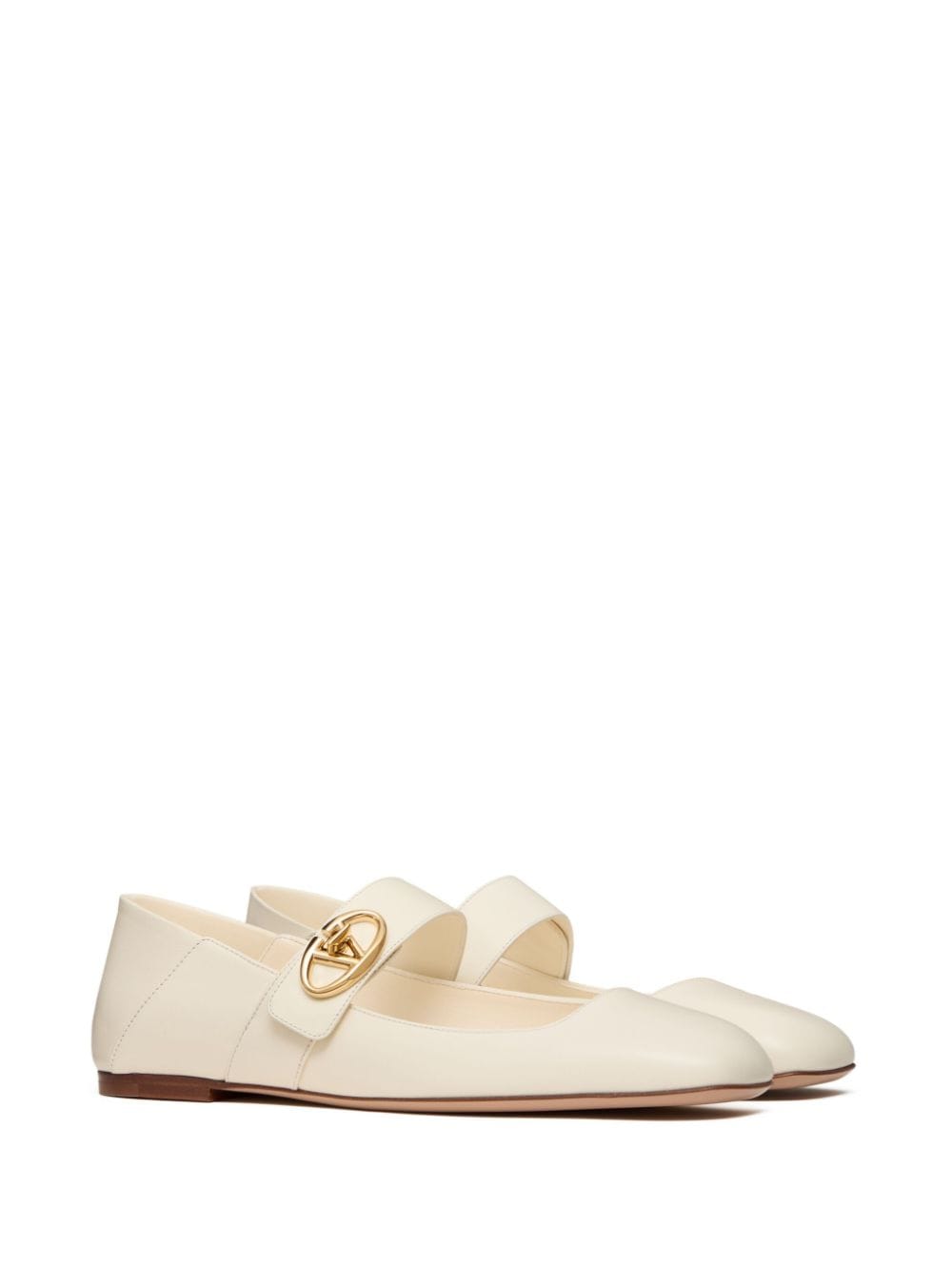 Valentino Garavani Women's White VLogo Signature Flat Shoes image 4