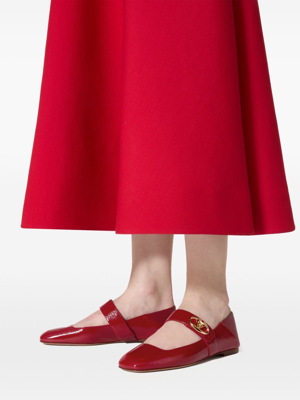 Valentino Garavani Red VLogo Signature Flat Shoes image 1