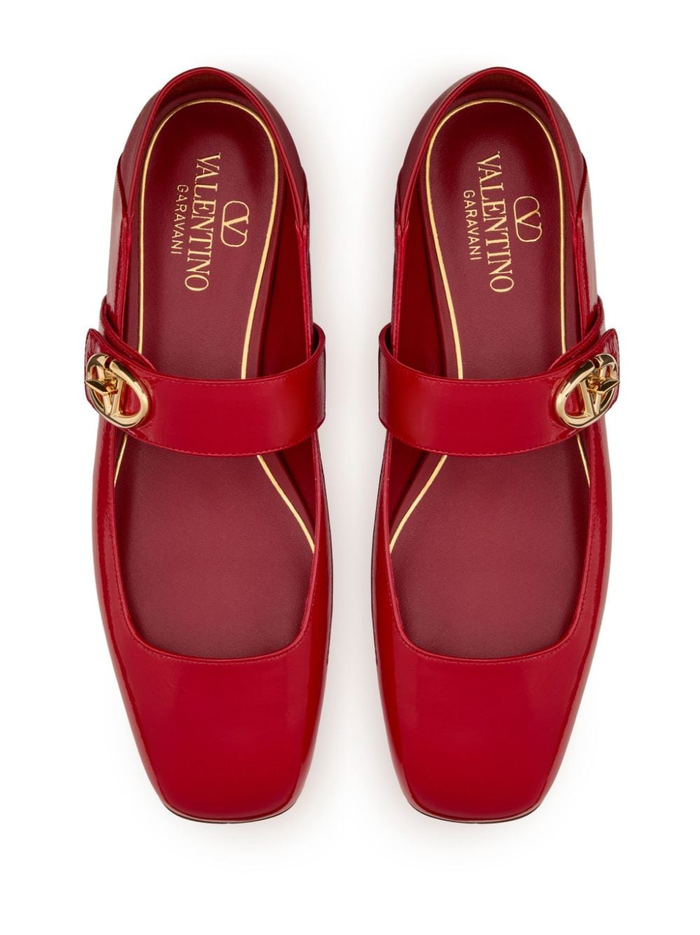 Valentino Garavani Red VLogo Signature Flat Shoes image 4