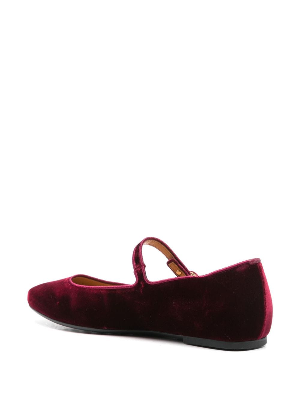 Tod's Women's Bordeaux Velvet Flat Shoes image 3