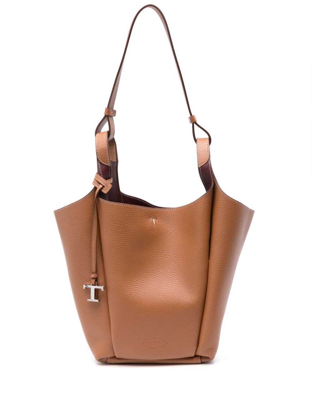 Tod's Women's Brown Leather Trapeze Shoulder Bag image 0