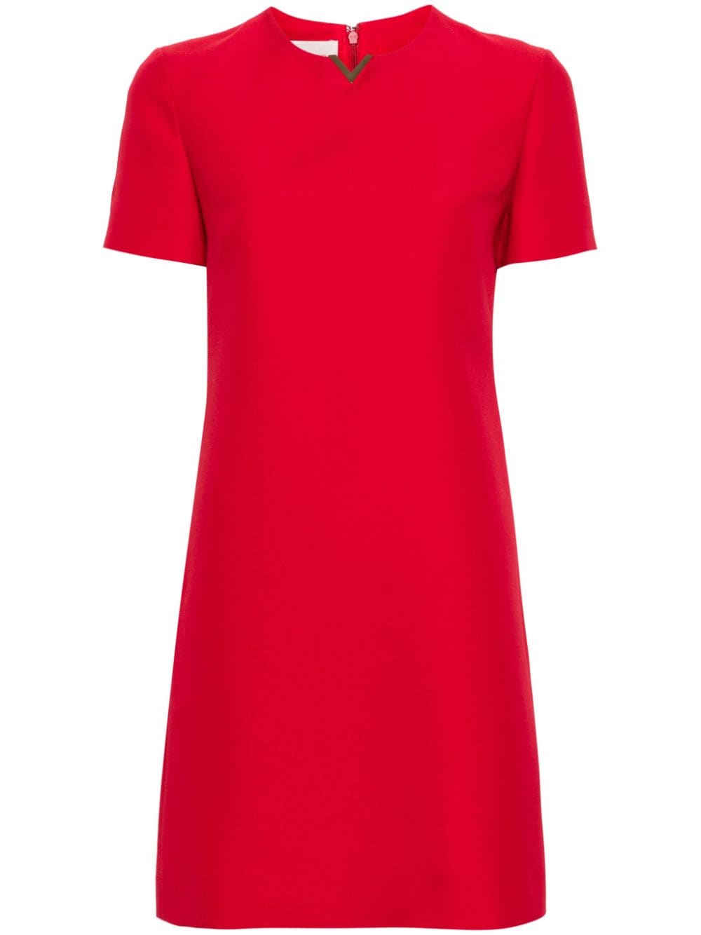 Valentino Garavani Red Wool Blend Shift Dress image 0