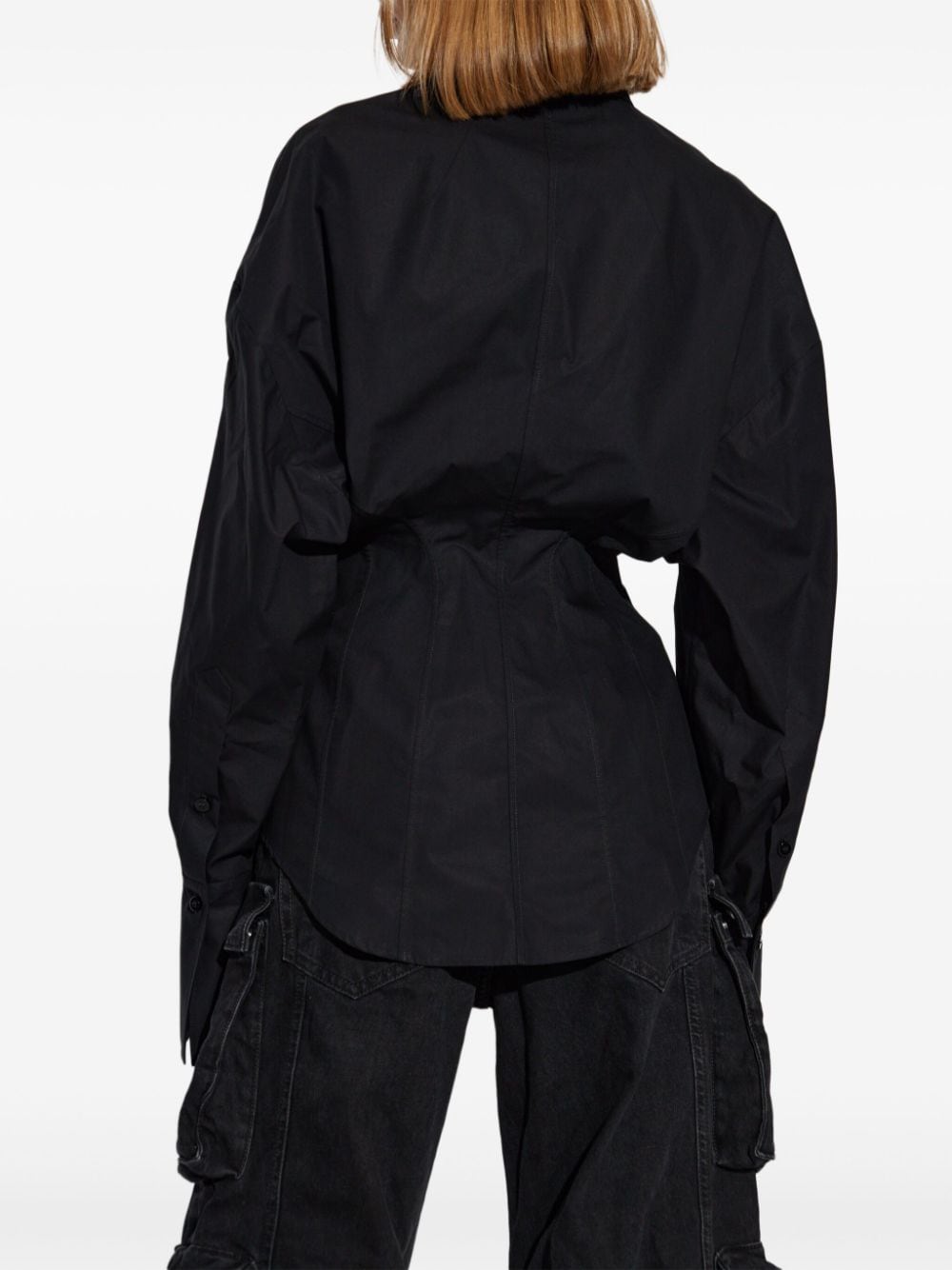 The Attico Black Oversize Cotton Shirt image 2