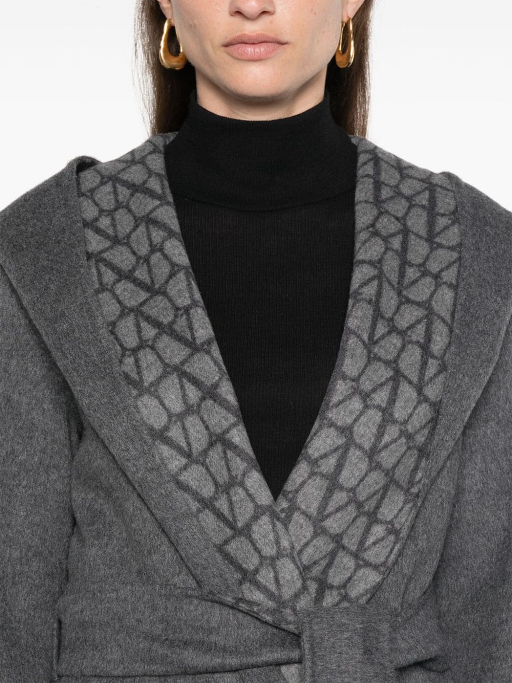 Valentino Grey Reversible Wool-Blend Coat image 1