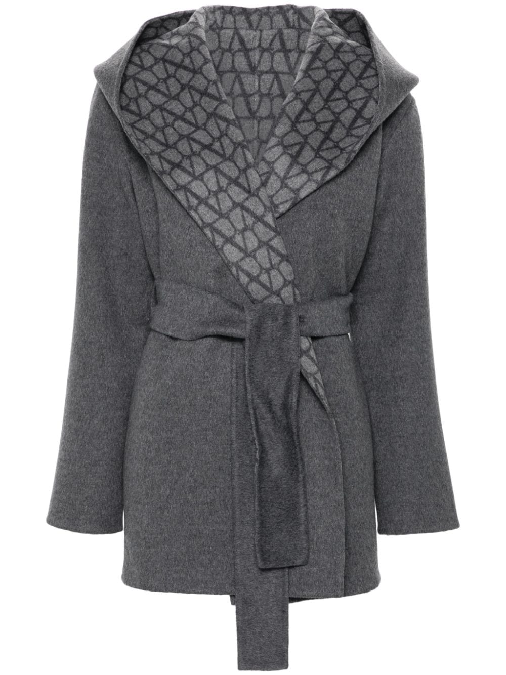 Valentino Grey Reversible Wool-Blend Coat image 0