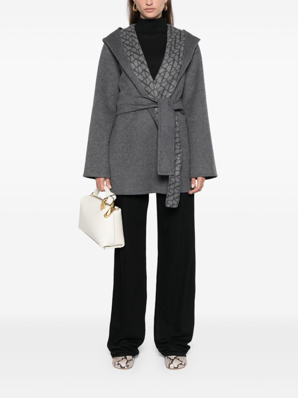 Valentino Grey Reversible Wool-Blend Coat image 4