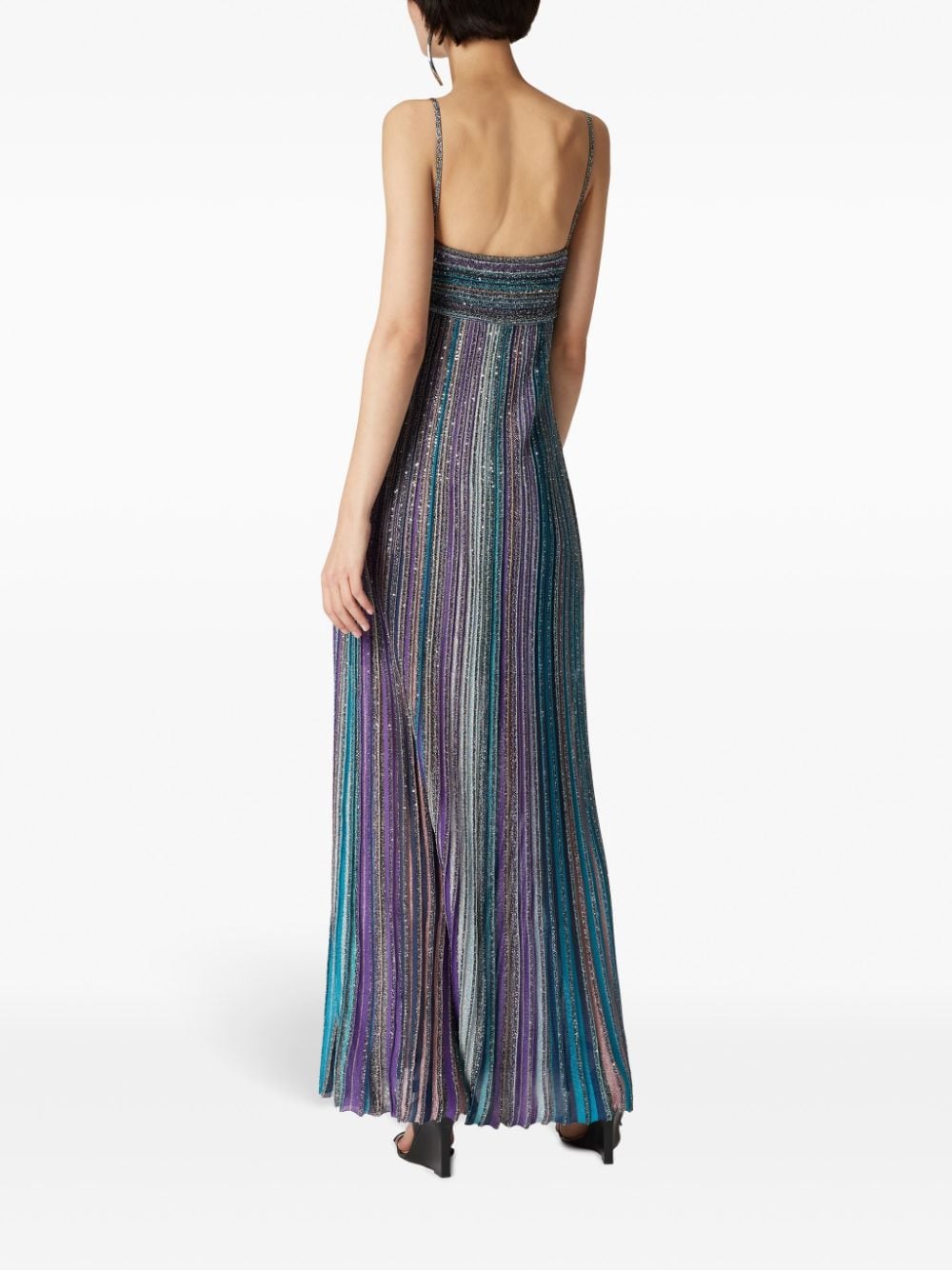 Missoni Stretch Knit Dress with Metallic Threading - Clear Blue image 4