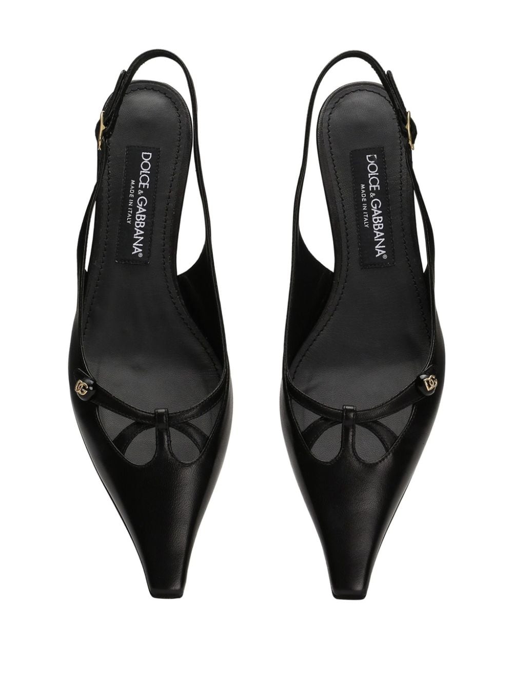 Dolce & Gabbana Black Slingback Pointed Toe Heels image 3