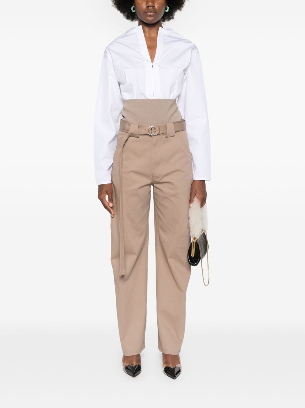 Alaia Trousers Beige image 4