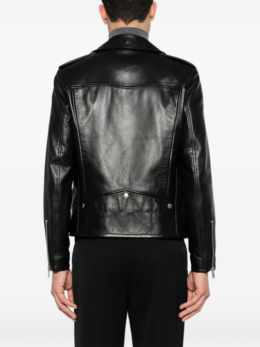 Saint Laurent Black Lambskin Leather Jacket image 1