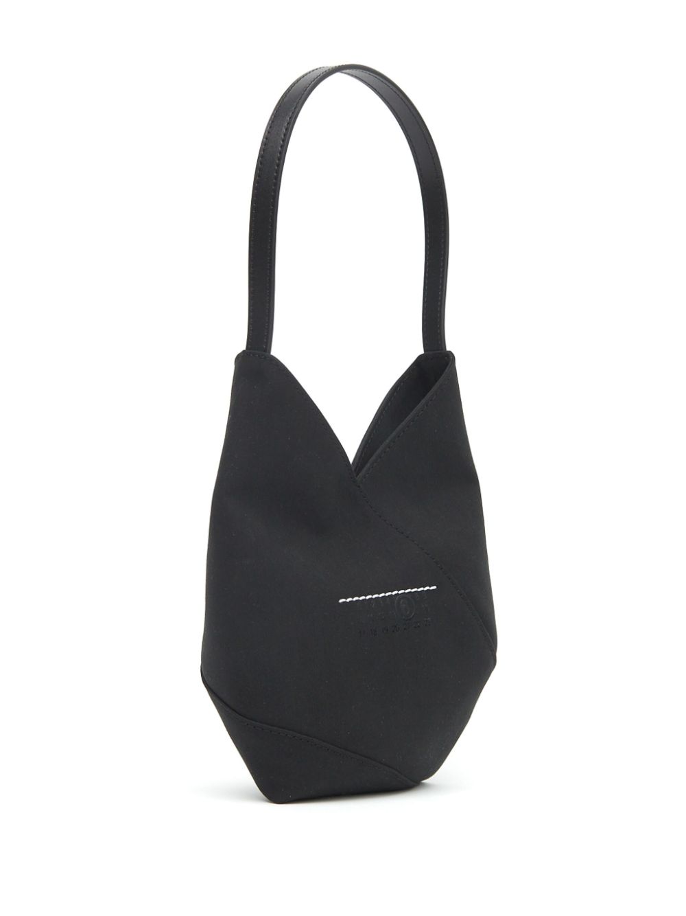 MM6 Maison Margiela Black Satin Top Handle Bag image 4