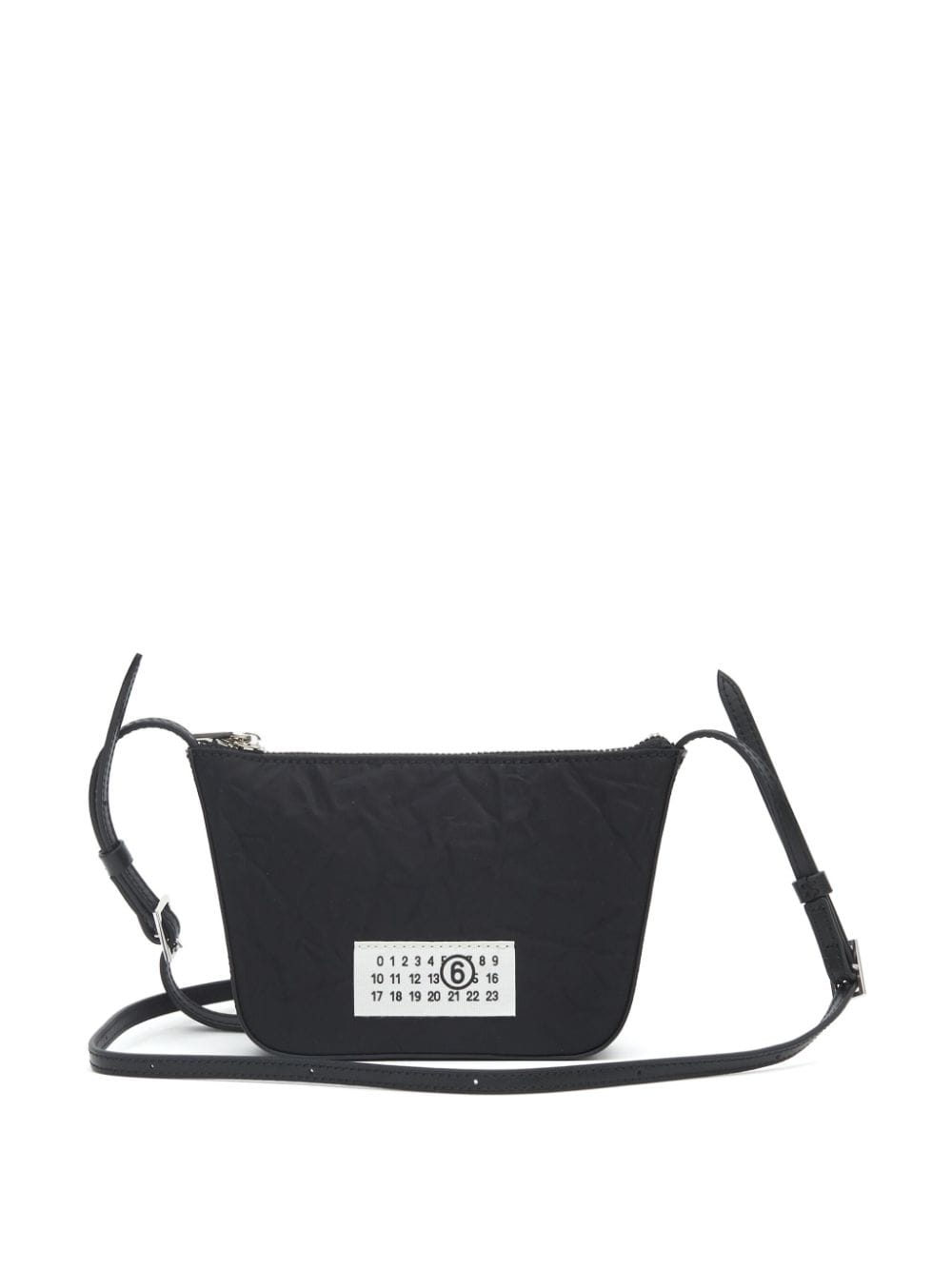 MM6 Maison Margiela Black Logo Patch Shoulder Bag image 0