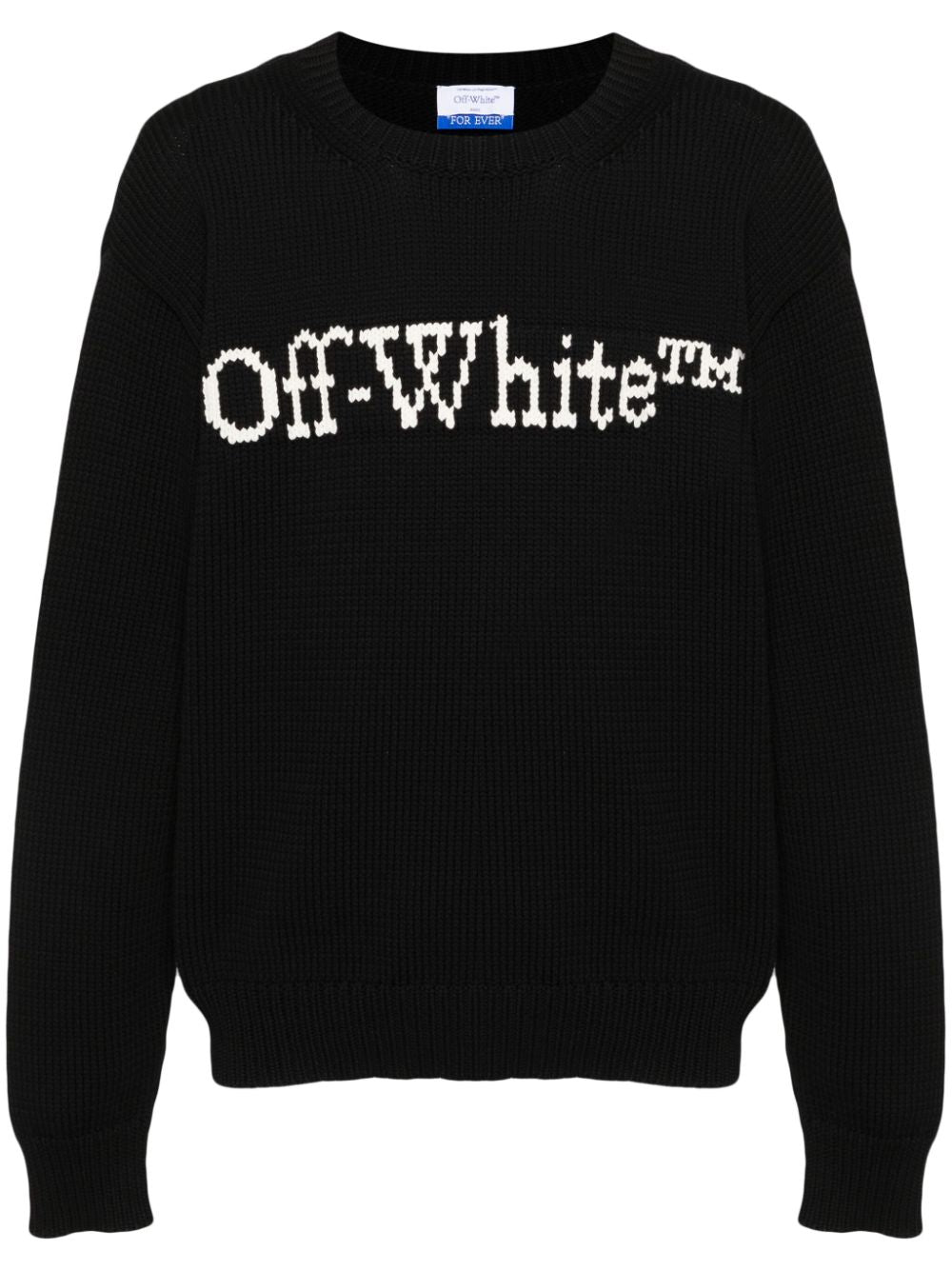 Off-White Black Intarsia Logo Sweater image 0