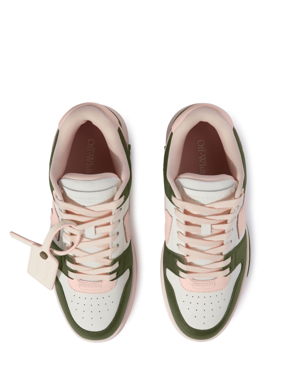 Off-White Green Low Top Sneakers with Signature Arrows image 5