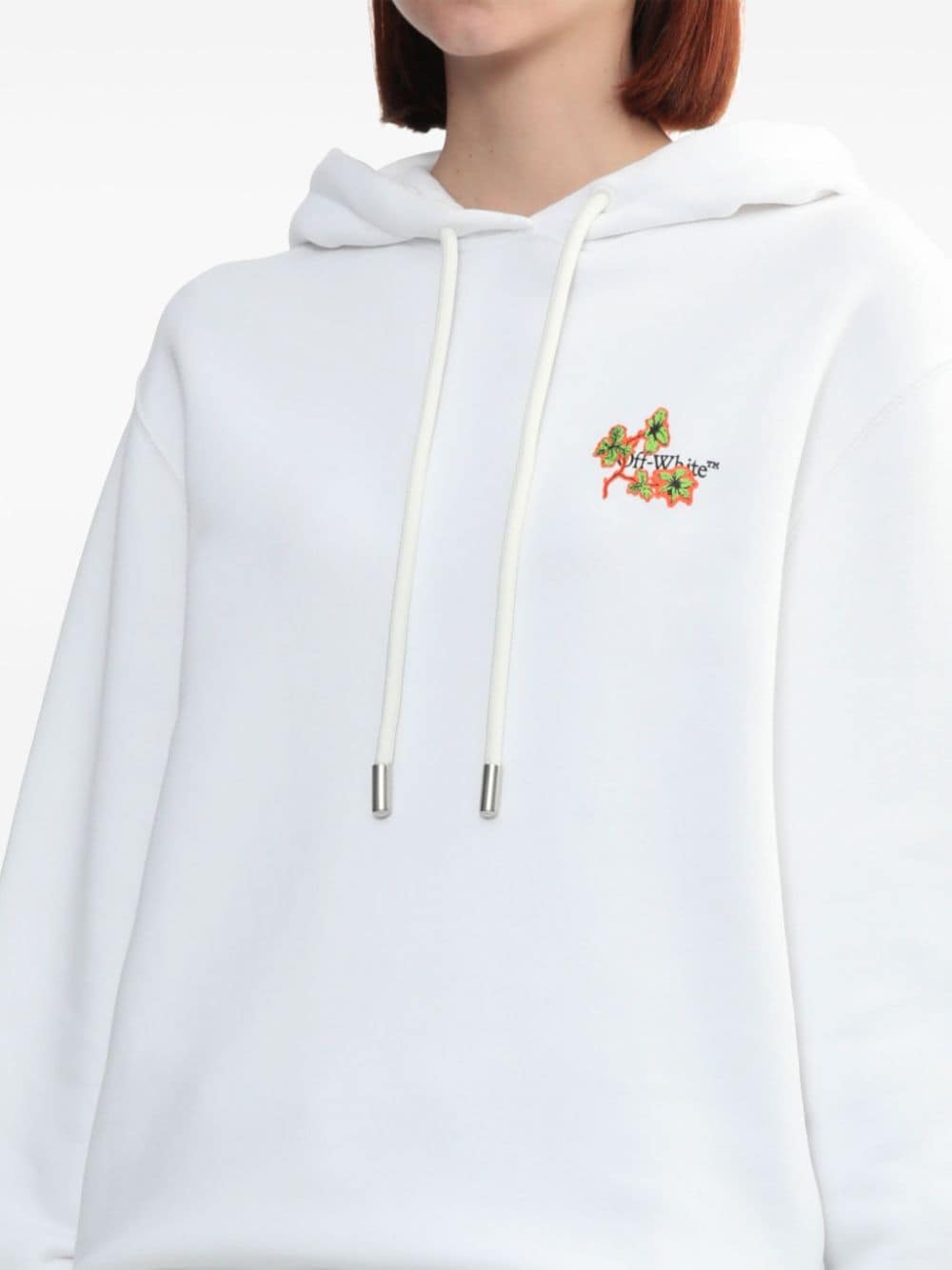 Off-White Ramage Flowers Drawstring Hoodie image 2