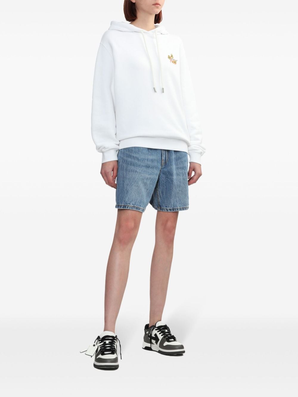 Off-White Ramage Flowers Drawstring Hoodie image 3