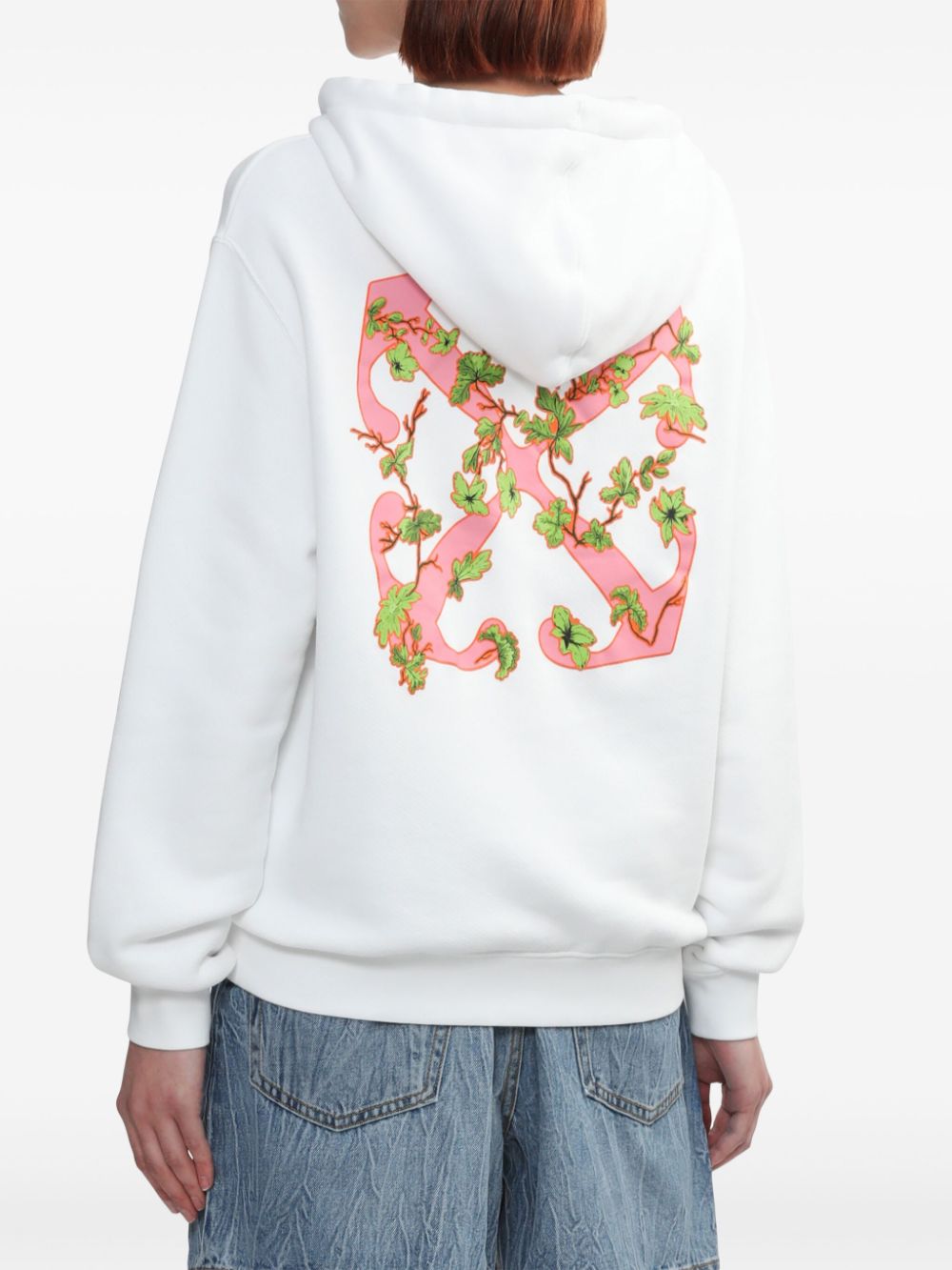 Off-White Ramage Flowers Drawstring Hoodie image 4